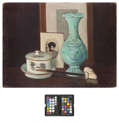 パイプのある静物、1926-28 作： Pietro Marussig