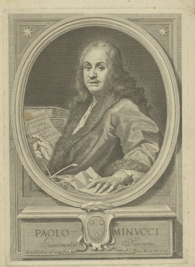 詩人パオロ・ミヌッチの肖像 1606-1695、1720 年代。 作： Pietro Masini