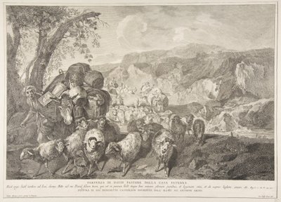 羊飼いのダビデの父の家からの出発 Partenza di David pastore..., 1743-63. 作： Pietro Monaco