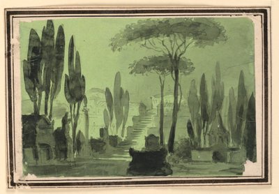 舞台装置、墓の間の階段 作： Pietro Narducci
