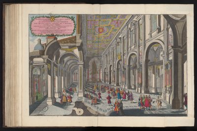 Gezicht in het interieur van de Sint-Jan van Lateranen te Rome ラテラノ大聖堂の聖域の眺め (...) (オブジェクトのタイトル) 作： Pietro Paolo Girelli