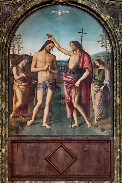 キリストのバプテスマ 作： Pietro Perugino