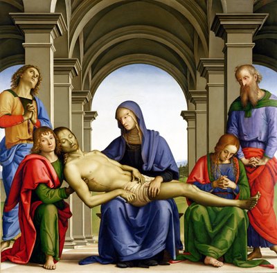 ピエタ、149394（パネル上のテンペラ） 作： Pietro Perugino