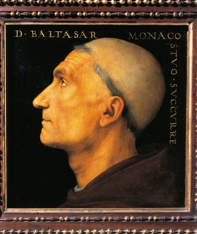 ピエトロ・ペルジーノ作「ヴァロンブローサ修道院のバルタザール修道士の肖像 作： Pietro Perugino