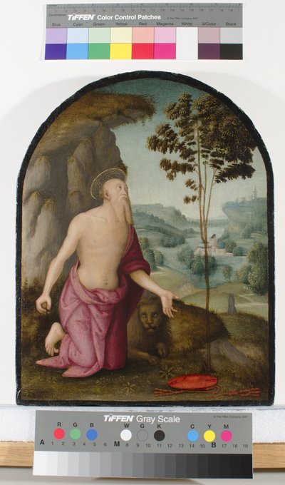荒野の聖ヒエロニムス、1510〜15年頃 作： Pietro Perugino