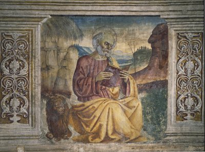 聖マルコ（フレスコ画 作： Pietro Perugino
