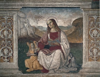 聖マタイ伝道者（フレスコ画 作： Pietro Perugino
