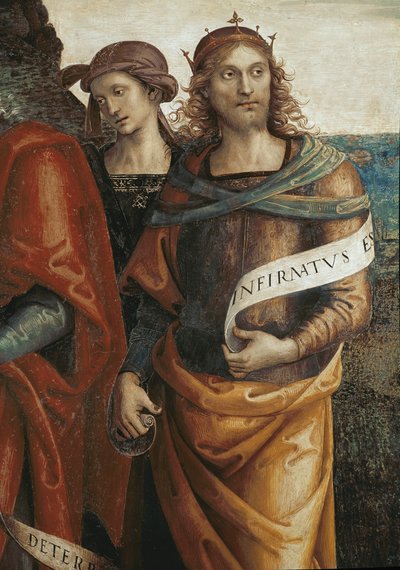 ソロモン、「永遠の父は預言者とシビュルを囲む」の詳細（フレスコ画 作： Pietro Perugino