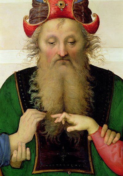 聖母の結婚、大祭司のディテール、1500-04キャンバスに油彩53750 作： Pietro Perugino