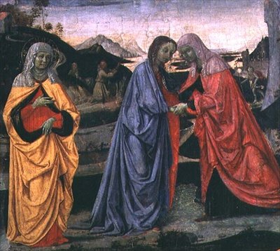 来訪」（パネルにテンペラ 作： Pietro Perugino