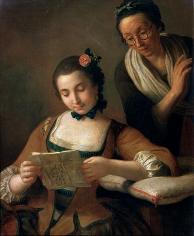 「読書」、c1727-1760 作： Pietro Antonio Rotari