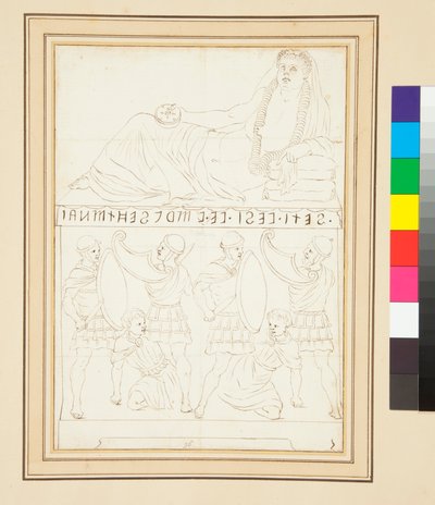 エトルリアの壷（ペンとインク 作： Pietro Santi Bartoli
