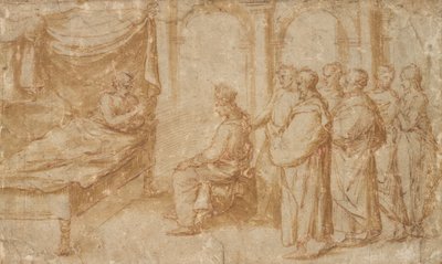 ダビデ王の死の床でのソロモン 作： Pietro Santo Bartoli