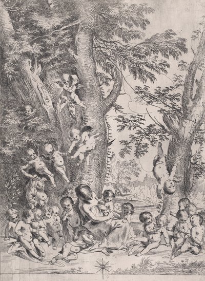 チャリティー ガーデン、1631～37 年頃。 作： Pietro Testa