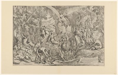Triomf van de schilderkunst op de Parnassus 愛情を表現する/お辞儀をする/パルナッソスに勝利を収める (オブジェクトの称号) 作： Pietro Testa