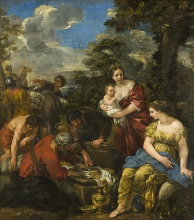 偶像を求めるラバン（帆布に油彩） 作： Pietro da Cortona