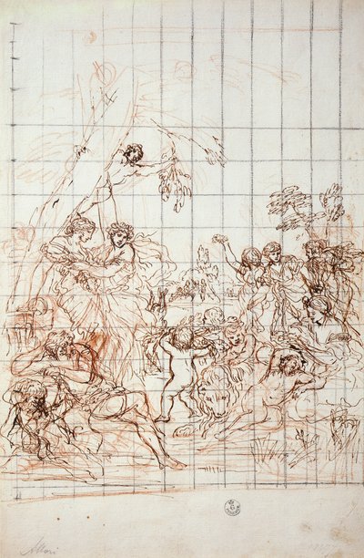 黄金時代のフレスコ画の習作 作： Pietro da Cortona