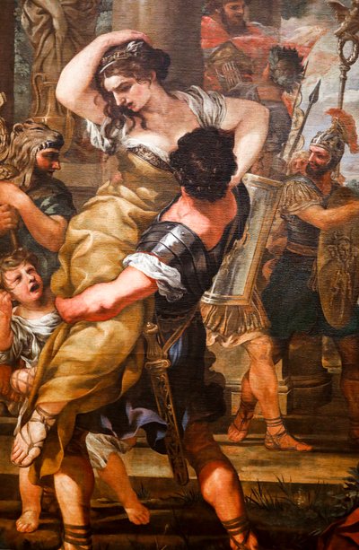 サビニ族のレイプ 1629. (キャンバスに油彩) 作： Pietro da (1596 1669) Cortona