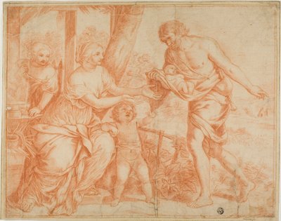 羊飼いに連れてこられた幼いオイディプス 作： Pietro da Cortona