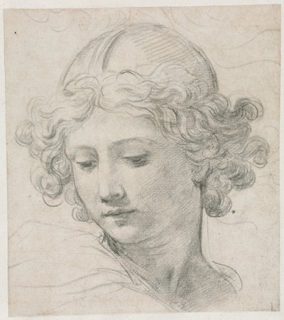 聖ミカエルの頭の研究、1633年。 作： Pietro da Cortona