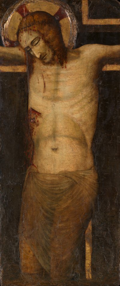 十字架につけられたキリスト。 作： Pietro da Rimini