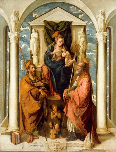 玉座の聖母子 作： Pietro de Marascalchi