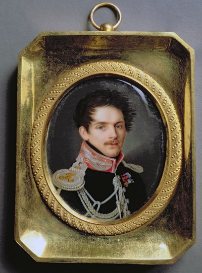 セルゲイグリゴリエヴィッチストロガノフの肖像（1794-1882）（エナメル質のトイレとガッシュ） 作： Pietro de Rossi