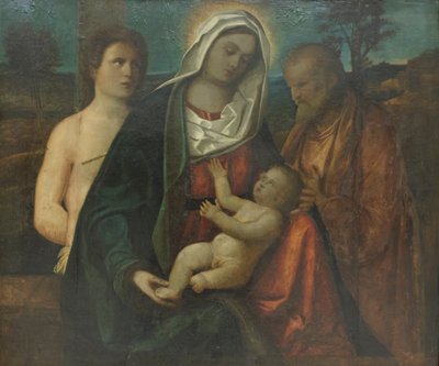 聖セバスティアヌスと聖家族（絵画） 作： Pietro degli Ingannati