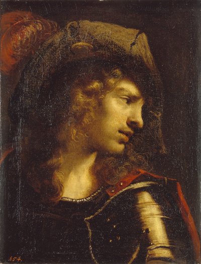 若い戦士の頭 作： Pietro della Vecchia