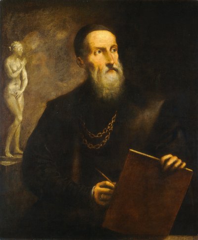 想像上のティツィアーノの自画像、おそらく 1650 年代。 作： Pietro della Vecchia