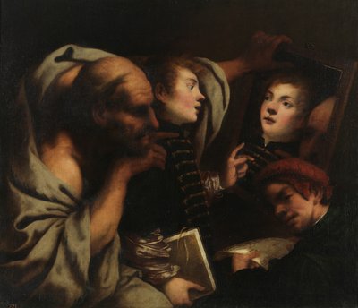 ソクラテスと二人の弟子 作： Pietro della Vecchia