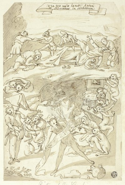 聖アントニウスの誘惑 作： Pietro della Vecchia