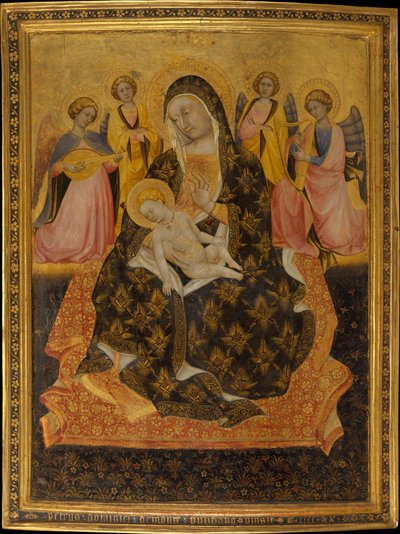 マドンナと天使の子、1420年。 作： Pietro di Domenico da Montepulciano