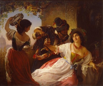 1851年のローマでの10月のお祝い 作： Pimen Nikitich Orlov