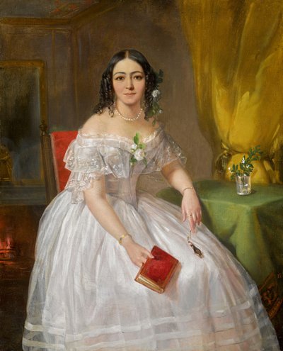 ソフィア・ニコラエフナ・カラムジナ1802-1856、1840の肖像。 作： Pimen Nikitich Orlov