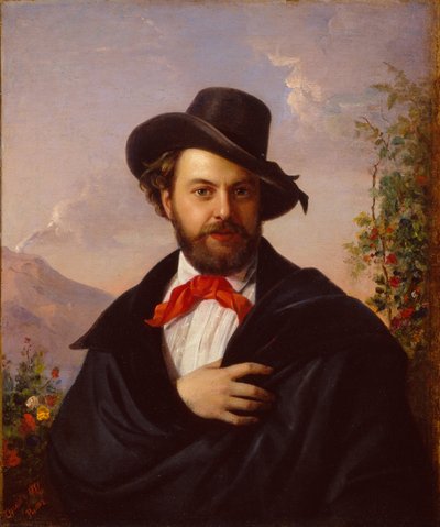 自画像、1851年 作： Pimen Nikitich Orlov