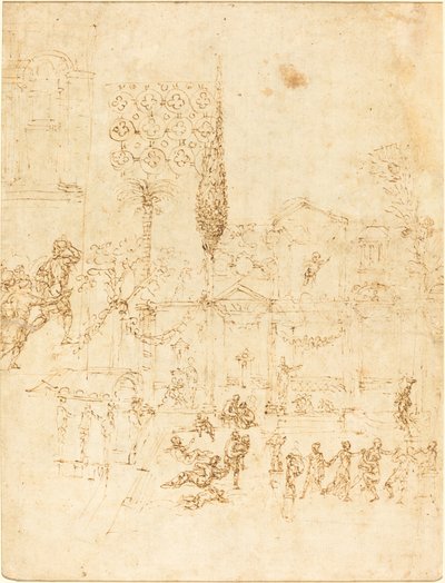 ローマの別荘でのパーティー [直訳] 作： Pirro Ligorio