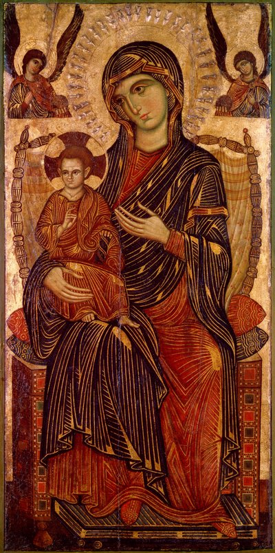 「即位した処女と子供」、c1280 作： Pisan Master