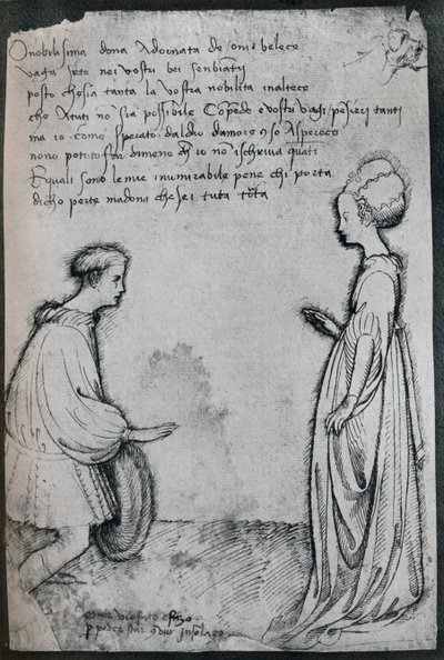 愛のデュエット、15世紀、1925年 作： Antonio Pisanello