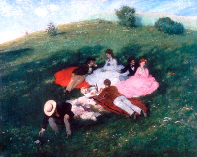 1873年5月のピクニック 作： Pál Szinyei Merse