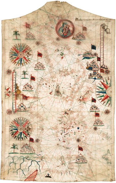 黒海の一部を含む地中海の海図 作： Placido Caloiro e Oliva