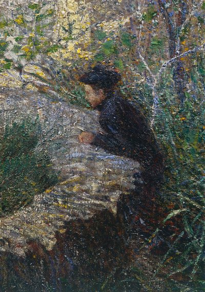 4月のリグーリアの朝、またはアルバロのオリーブ 作： Plinio Nomellini