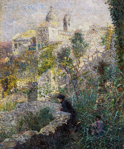 4月のリグーリアの朝、またはアルバロのオリーブ 作： Plinio Nomellini
