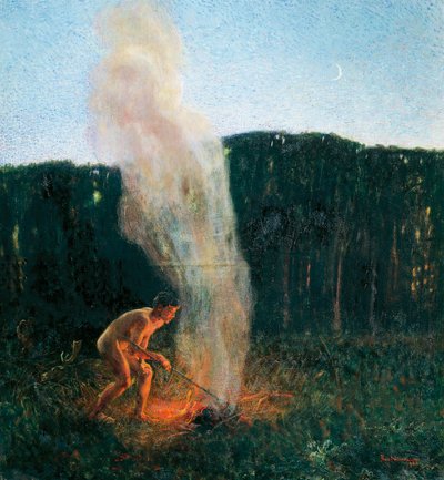 煙の柱 作： Plinio Nomellini