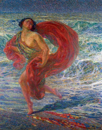 イサドラ・ダンカン。 ティレニアン・ジョイ、1914年。 作： Plinio Nomellini