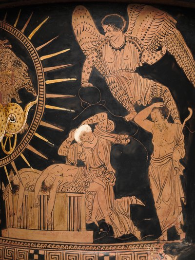 ルカニアンカリックスクレイターの詳細、紀元前400年頃 作： Policoro Painter