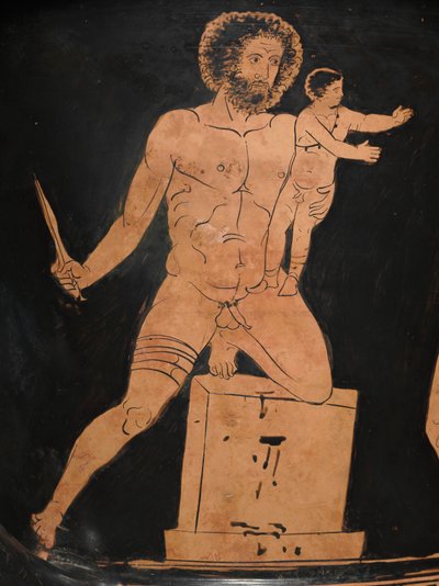 ルカニアのカリックス-クラテールの詳細、紀元前400年頃 作： Policoro Painter