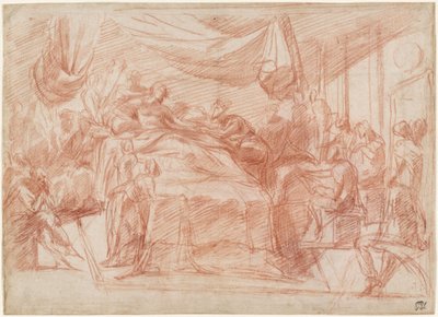 死の床のシーン [直訳] 作： Polidoro da Caravaggio