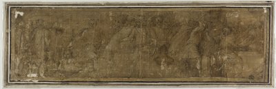 Mucius Scaevola テヴェレ川を渡り、ポルセナを暗殺するつもりだったが、誤って会計係を殺してしまった 作： Polidoro da Caravaggio