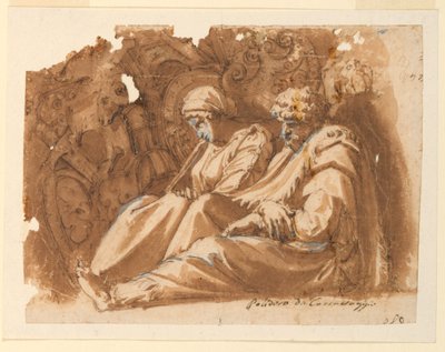 トロフィーを持った座像 作： Polidoro da Caravaggio